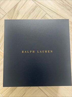 Ralph Lauren Dark Blue Presentation Box with Gold Lettering 19x19x8